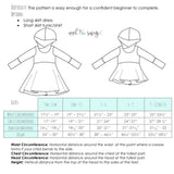 All Sizes Hooded Grow With Me Dress  - PDF Apple Tree Sewing Pattern (bonus extended sizes included)