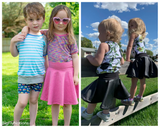 All Sizes Grow with Me Shorty Shorts & Skort - PDF Apple Tree Sewing Pattern (bonus extended sizes included)