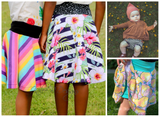 All Sizes Grow with Me Shorty Shorts & Skort - PDF Apple Tree Sewing Pattern (bonus extended sizes included)