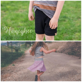 All Sizes Grow with Me Shorty Shorts & Skort - PDF Apple Tree Sewing Pattern (bonus extended sizes included)