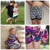 All Sizes Grow with Me Shorty Shorts & Skort - PDF Apple Tree Sewing Pattern (bonus extended sizes included)