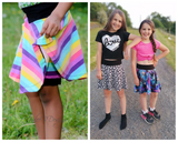 All Sizes Grow with Me Shorty Shorts & Skort - PDF Apple Tree Sewing Pattern (bonus extended sizes included)