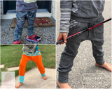 All sizes Bunny Bottoms- Grow with Me Drop Crotch joggers - PDF Apple Tree Sewing Pattern (bonus extended sizes included)