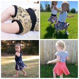 All Sizes Grow with Me Shorty Shorts & Skort - PDF Apple Tree Sewing Pattern (bonus extended sizes included)