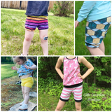 All Sizes Grow with Me Shorty Shorts & Skort - PDF Apple Tree Sewing Pattern (bonus extended sizes included)