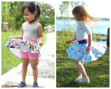 All Sizes Grow with Me Shorty Shorts & Skort - PDF Apple Tree Sewing Pattern (bonus extended sizes included)